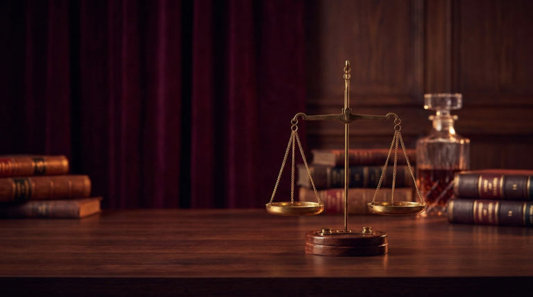 Balança da Justiça em bronze, representando não cometer novo crime